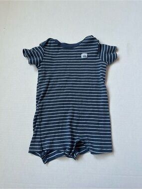 Huggies 24m 100% cotton Navy & White Striped Baby Romper